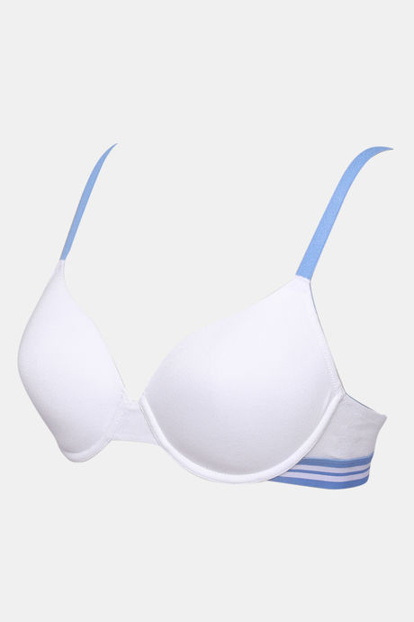 Zivame Sporty Twist Push-Up Wired Medium Coverage Bra - White — image 10