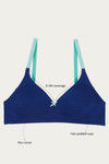 Zivame Double Layered Non Wired Medium Coverage Bra-Sodalite Blue — thumbnail 7