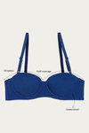 Zivame Padded Wired Medium Coverage Strapless Bra-Sodalite Blue — thumbnail 8