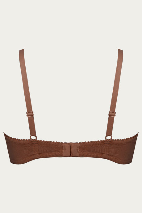 Zivame Padded Non Wired 3/4th Coverage T-Shirt Bra - Nutmeg — image 7