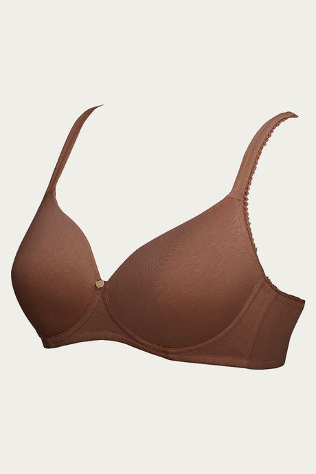 Zivame Padded Non Wired 3/4th Coverage T-Shirt Bra - Nutmeg — image 8
