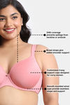Zivame True Curv Padded Wired 3/4Th Coverage Supper Support Bra - Mauveglow — thumbnail 5