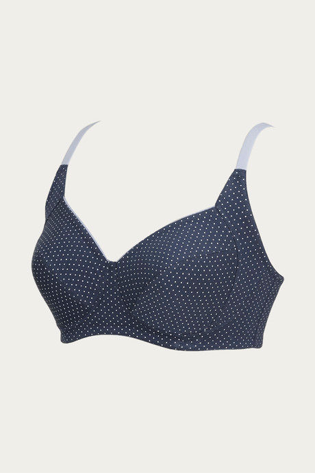 Zivame Double Layered Non Wired 3/4th Coverage Bra - Blue Polka — image 7