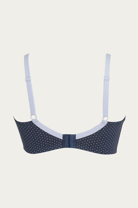 Zivame Double Layered Non Wired 3/4th Coverage Bra - Blue Polka — image 8