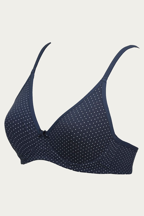 Zivame Double Layered Wired 3/4th Coverage T-Shirt Bra - Blue Polka — image 8