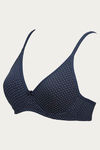 Zivame Double Layered Wired 3/4th Coverage T-Shirt Bra - Blue Polka — thumbnail 8