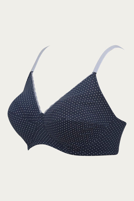 Zivame Double Layered Non Wired 3/4th Coverage Minimiser Bra - Blue Polka — image 9