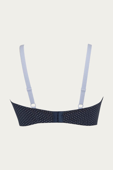Zivame Double Layered Non Wired 3/4th Coverage Minimiser Bra - Blue Polka — image 10