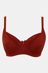 Zivame True Curv Single Layered Wired 3/4th Coverage Super Support Bra - Sundried Tomato — thumbnail 4