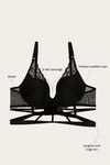 Zivame Padded Wired 3/4th Coverage Long Line Bra - Black — thumbnail 6