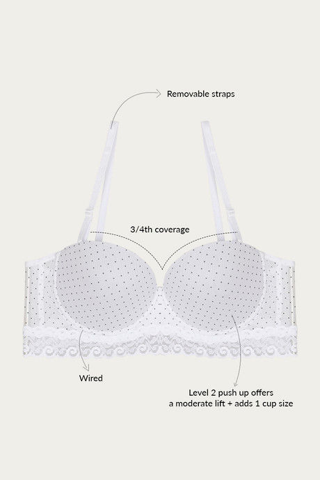

Zivame Strapless Moderate Lift Push Up Bra White, Whites