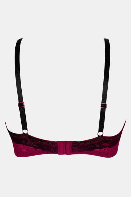 Zivame Plush Polka Padded Non Wired 3/4th Coverage T-Shirt Bra - Purple Potion — image 7