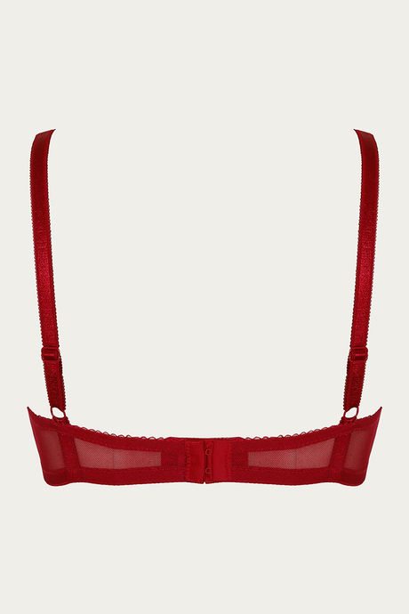Zivame Luxe Lace Push-Up Wired Medium Coverage T-Shirt Bra - Cerise — image 7