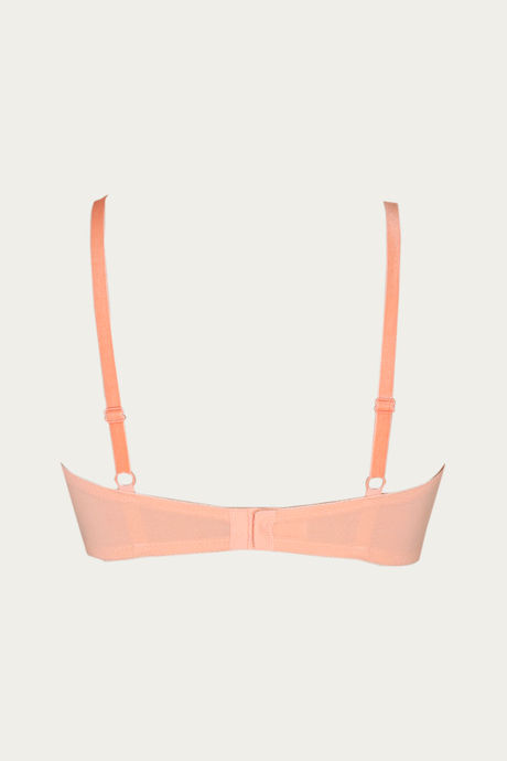 Zivame Velvet Straps Padded Non Wired 3/4th Coverage T-Shirt Bra - Peach Pearl — image 7