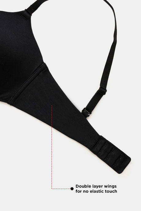 Zivame At Work Padded Non Wired 3/4Th Coverage T-Shirt Bra - Black — image 10