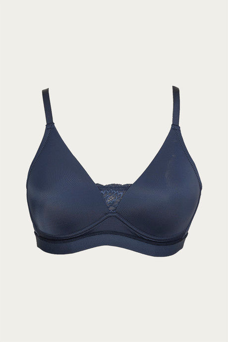 

Zivame Beautiful Basics Wirefree T Shirt Bra Blue, Blues