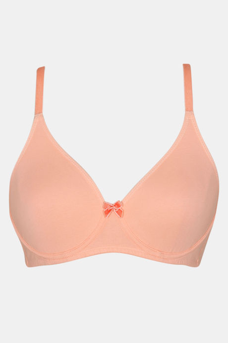 

Zivame Double Layered Underwired Bra Peach, Oranges