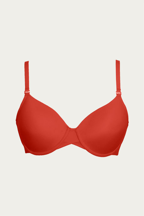 Zivame Beautiful Basics Padded Wired 3/4th Coverage Bra - High Risk Red — image 5