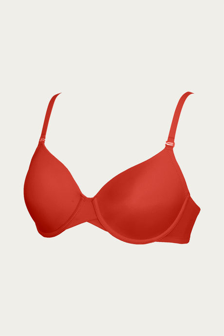 Zivame Beautiful Basics Padded Wired 3/4th Coverage Bra - High Risk Red — image 6