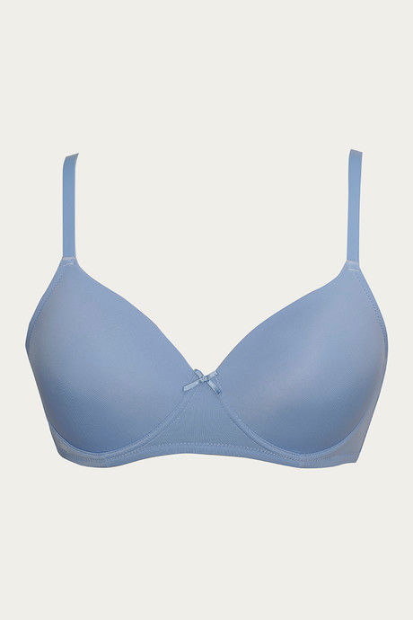 

Zivame Beautiful Basics Wirefree Bra Blue, Blues