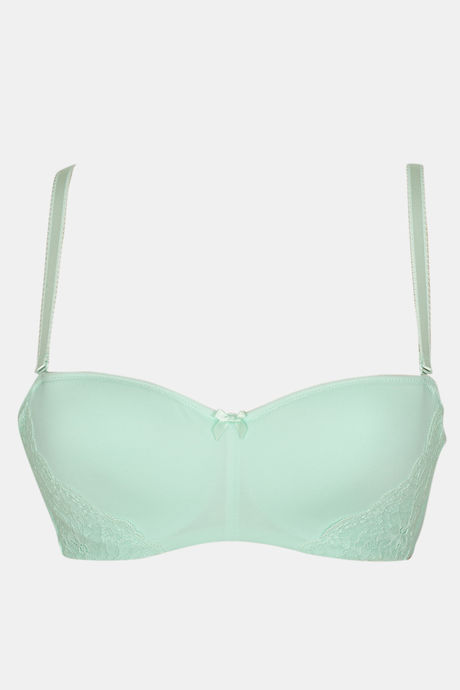 Zivame Sweet Caroline Padded Wired 3/4th Coverage Strapless Bra - Brook Green — image 6