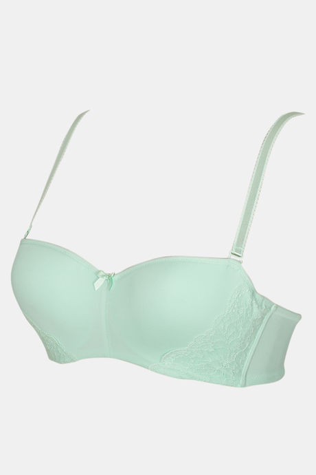 Zivame Sweet Caroline Padded Wired 3/4th Coverage Strapless Bra - Brook Green — image 8
