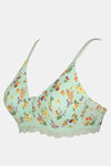 Zivame Sweet Caroline Padded Non Wired 3/4th Coverage T-Shirt Bra - Brook Green Floral — thumbnail 8