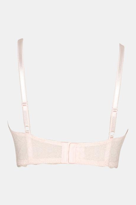 Zivame Sweet Caroline Padded Wired 3/4th Coverage T-Shirt Bra - Blush Bride Floral — image 7