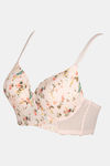 Zivame Sweet Caroline Padded Wired 3/4th Coverage T-Shirt Bra - Blush Bride Floral — thumbnail 8