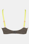 Zivame Beautiful Basics Padded Wired 3/4th Coverage T-Shirt Bra - Charcoal Neps — thumbnail 7