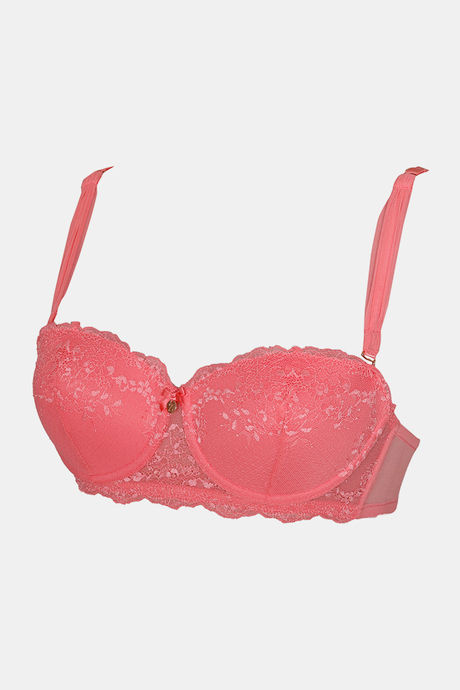 Zivame Shades Of Love Padded Wired 3/4th Coverage Strapless Bra - Strawberry Pink — image 7