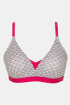 Zivame Padded Non Wired 3/4th Coverage T-Shirt Bra - Monochrome Tile — thumbnail 6
