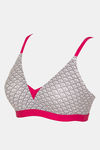 Zivame Padded Non Wired 3/4th Coverage T-Shirt Bra - Monochrome Tile — thumbnail 8