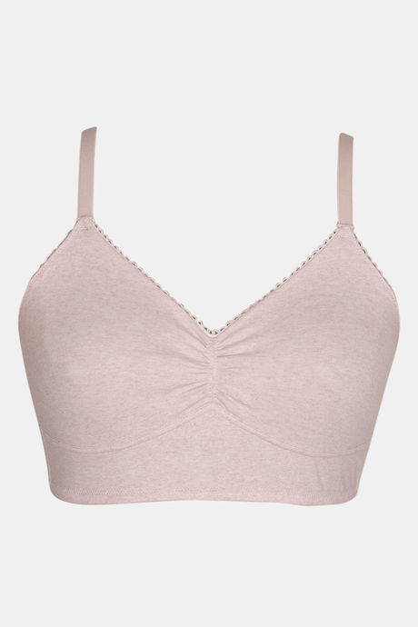 Zivame Urban Leisure Double Layered Non Wired 3/4th Coverage Bralette - Pink Melange — image 5