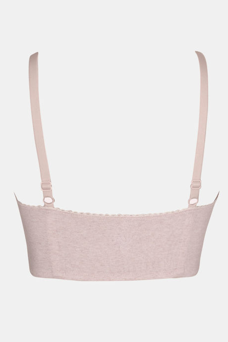 Zivame Urban Leisure Double Layered Non Wired 3/4th Coverage Bralette - Pink Melange — image 6
