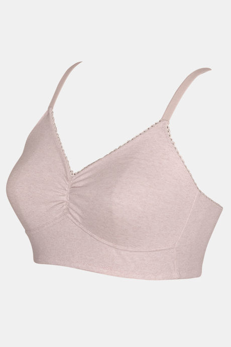 Zivame Urban Leisure Double Layered Non Wired 3/4th Coverage Bralette - Pink Melange — image 7