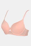 Zivame Beautiful Basics Padded Wired 3/4th Coverage T-Shirt Bra - Peach Pearl — thumbnail 7
