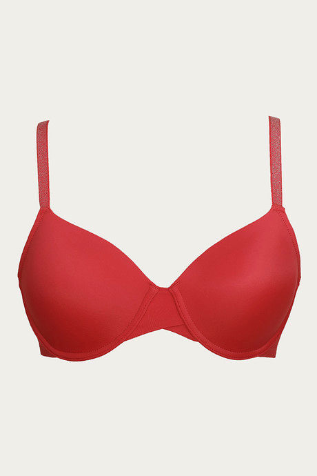 

Zivame Glitter Strap Padded T Shirt Bra Dark Pink, Pinks