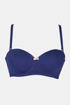 Zivame Summer Love Padded Wired 3/4th Coverage Strapless Bra - Blue Depth — thumbnail 7