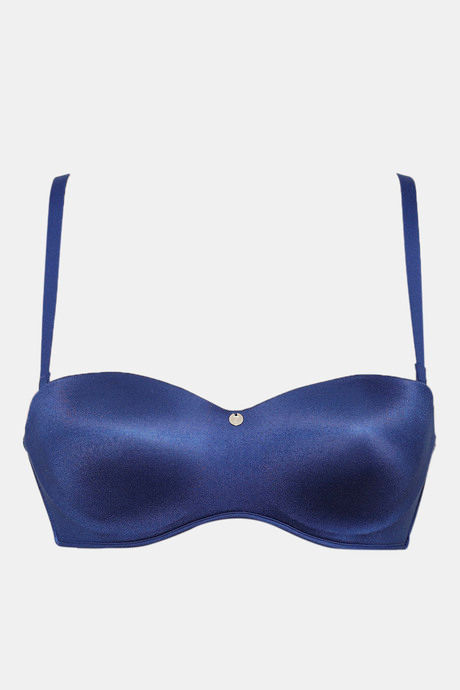 Zivame Marshmallow Padded Wired Low Demi Coverage Strapless - Navy — image 7
