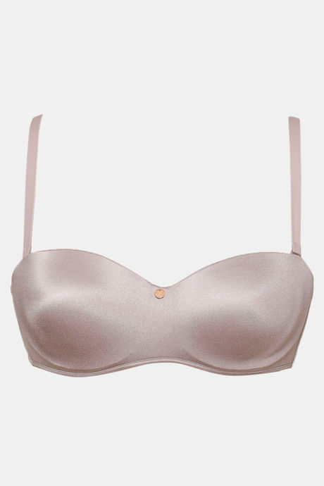 Zivame Marshmallow Padded Wired Low Demi Coverage Strapless - Grey — image 7