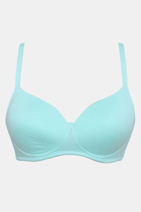 Zivame Padded Non Wired 3/4Th Coverage T-Shirt Bra - Aruba Blue — image 8