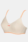 Zivame Beautiful Basics Double Layered Non Wired 3/4th Coverage Bra - Ivory Neps — thumbnail 10