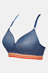 Zivame Urban Leisure Padded Non Wired 3/4th Coverage T-Shirt Bra - Navy Peony — thumbnail 7
