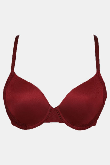 Zivame Beautiful Basics Padded Wired 3/4th Coverage T-Shirt Bra - Merlot — image 5