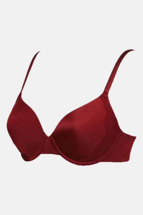 Zivame Beautiful Basics Padded Wired 3/4th Coverage T-Shirt Bra - Merlot — image 7