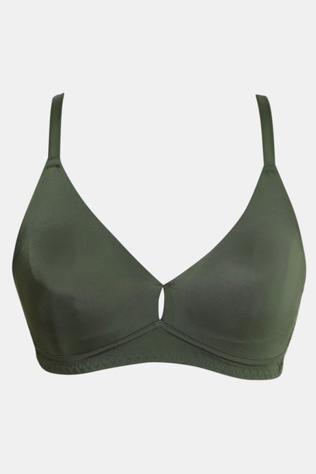 Zivame Beautiful Basics Double Layered Non Wired 3/4th Coverage T-Shirt Bra - Green — image 5