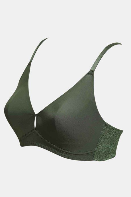 Zivame Beautiful Basics Double Layered Non Wired 3/4th Coverage T-Shirt Bra - Green — image 7