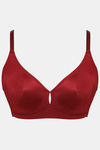 Zivame Beautiful Basics Double Layered Non Wired 3/4th Coverage T-Shirt Bra - Merlot — thumbnail 5