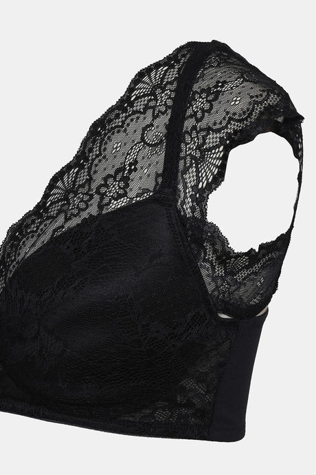 Zivame Padded Non Wired Full Coverage Blouse Bra - Anthracite — image 11